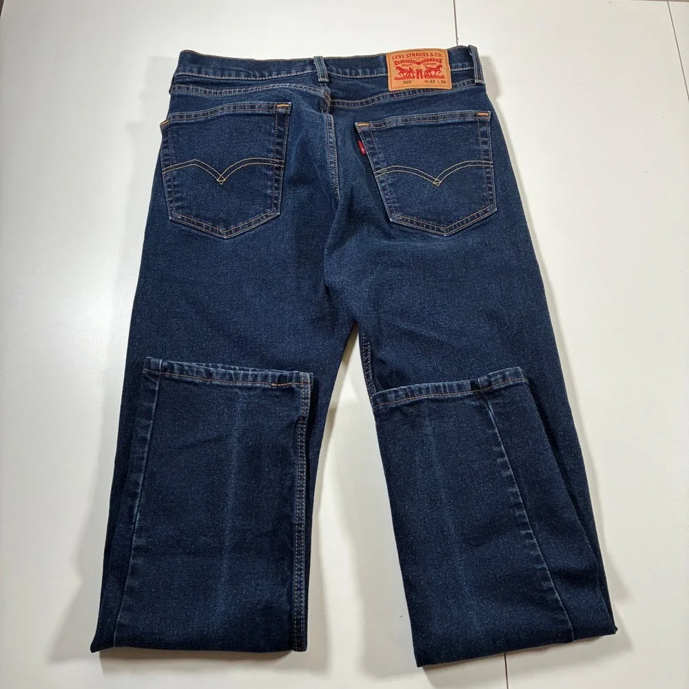 Levi's 505 Regular Fit Jeans 30x29 Dark Wash Indigo Straight Denim (Tag 32x30)